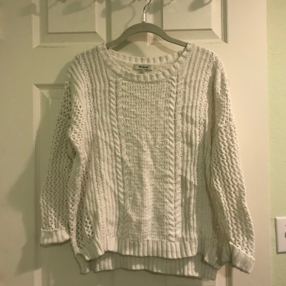 Madewell White Sweater